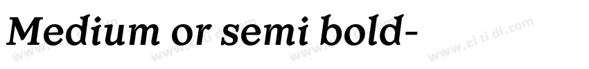 Medium or semi bold字体转换